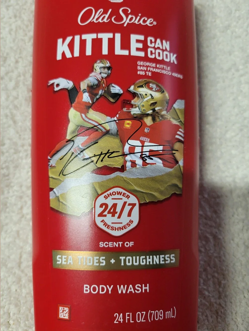 Old Spice George Kittle NFL Collection Body Wash Kittle Can Cook 24 oz 49ers NEW